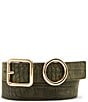 Dillard's 1.18#double; Topstitched Matte Croco Belt - Image 4