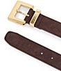 Dillard's 1.25#double; Beveled Square Buckle Belt with Nubuck Belt, Color:Brown - Image 2
