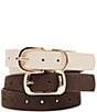 Dillard's 1.25#double; Distressed And Nubuck 2 For 1 Belt Set - Image 1