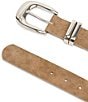 Dillard's 1.33#double; Nubuck with Puffy Buckle and Double Metal Keeper Belt, Color:Camel - Image 2
