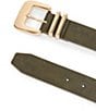 Dillard's 1.41#double; Wide Rim Buckle Textured Belt, Color:Olive - Image 2