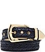 Dillard's 1.5#double; Braided Raffia Belt, Color:Navy - Image 1