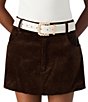 Dillard's 1.57#double; Pearl Overlay Buckle Smooth Belt, Color:Ivory - Image 3