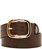 Dillard's 1.57#double; Square Buckle Distressed Belt - Image 1