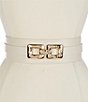 Color:White - Image 1 - 2.5 Inches Molten Link Overlay Stretch Belt