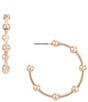 Dillard's Brass Bead Station Wire Hoop Earrings - Image 1