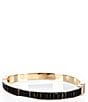 Dillard's Crystal Baguettes Inlay Bangle Bracelet, Color:Black/Gold - Image 1