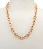 Dillard's Crystal Pave Frontal Short Oval Link Chain Collar Necklace - Image 1