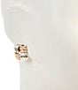 Dillard's Curved Metal Square Stud Earrings, Color:Two Tone - Image 2