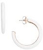 Dillard's Enamel Beveled Metal Hoop Earrings - Image 3