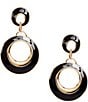 Dillard's Enamel Double Open Round Drop Earrings - Image 1