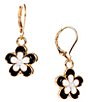 Dillard's Enamel Flower Pearl Drop Earrings - Image 1