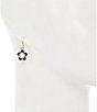 Dillard's Enamel Flower Pearl Drop Earrings - Image 2