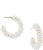 Dillard's Glass Bead Wrapped Small Wire Hoop Earrings - Image 5