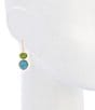Dillard's Green & Turquoise Double Oval Drop Earrings - Image 2