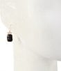 Dillard's Jet & Crystal Stone Metal Drop Earrings, Color:Gold/Jet - Image 2