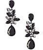 Dillard's Jet & Hematite Navette Stone Teardrop Drop Earrings, Color:Hematite/Jet - Image 1