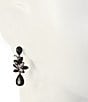 Dillard's Jet & Hematite Navette Stone Teardrop Drop Earrings, Color:Hematite/Jet - Image 2