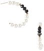 Dillard's Jet Bead & Pearl Hoop Earrings, Color:Gold/Jet - Image 1