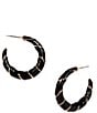 Dillard's Jet Enamel Wrap Hoop Earrings - Image 1