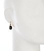 Dillard's Jet Resin Teardrop Drop Earrings, Color:Gold/Jet - Image 2