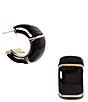 Dillard's Jet Square Cab Small Hoop Earrings - Image 1