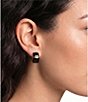 Dillard's Jet Square Cab Small Hoop Earrings - Image 2