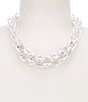 Dillard's Large Oval Link Chain Interlinked Collar Necklace - Image 1