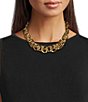 Dillard's Large Oval Link Chain Interlinked Collar Necklace - Image 2