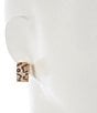 Dillard's Leopard Crystal Hoop Earrings, Color:Leopard/Gold - Image 2