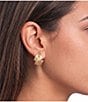 Dillard's Line Textured V Link Hoop Earrings - Image 2
