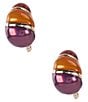 Dillard's Multi Color Enamel Stud Clip Earrings, Color:Gold/Multi - Image 1