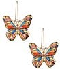 Dillard's Multi Color Epoxy Butterfly Drop Earrings - Image 1