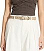 Dillard's Multi Two Tone Keeper & Full Grommet Textured Belt Set, Color:Camel Multi - Image 4