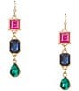 Dillard's Multicolored Linear Earrings, Color:Multi/Gold - Image 1