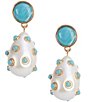Dillard's Round Stud Dotted Teardrop Earrings - Image 1