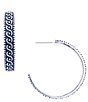 Dillard's Navy Swirl Textured Dot Edge Hoop Earrings - Image 1