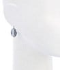 Dillard's Navy Wash Textured Concaved Hoop Earrings - Image 2