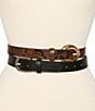 Dillard's Organic Buckle & Croco 2 For 1 Belt Set - Image 1