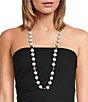 Dillard's Organic Pearl Multicolor Long Statement Necklace - Image 2