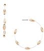 Dillard's Oval Ccb Station Wire Hoop Earrings - Image 1