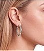 Dillard's Oval Tubular Hoop Earrings - Image 6