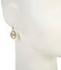 Dillard's Pave Mariner Link Drop Earrings, Color:Crystal/Gold - Image 2