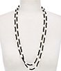 Dillard's Pearl & Jet Beaded Long Strand Necklace - Image 1