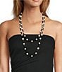 Dillard's Pearl & Jet Beaded Long Strand Necklace - Image 2