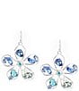 Dillard's Pearl & Multi Blue Stone Flower Drop Earrings - Image 1
