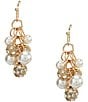Dillard's Pearl and Fireball Shaky Drop Earrings, Color:Pearl/Gold - Image 1