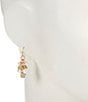Dillard's Pearl and Fireball Shaky Drop Earrings, Color:Pearl/Gold - Image 2