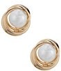 Dillard's Pearl Knot Metal Drop Earrings, Color:Gold Pearl - Image 1