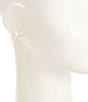 Dillard's Pearl Knot Metal Drop Earrings, Color:Gold Pearl - Image 2